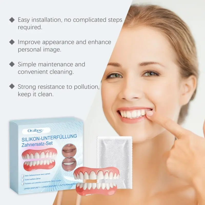 Oralhoe Cosmetic Denture Set: Smile Enhancement, Comfort Material & Dental Beauty - Image 4