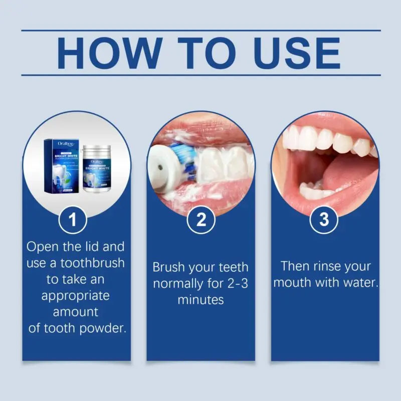 Oralhoe Daily Teeth Whitening Powder: Stain Removal & Fresh Breath - Image 6