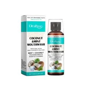 Oralhoe Coconut Mint Mouthwash - Fresh Breath, Oral Rinse & Convenient Care