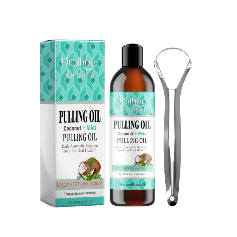 Oralhoe Coconut Mint Whitening Mouthwash for Fresh Breath, Gum Care & Oral Hygiene
