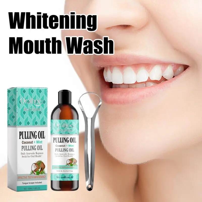 Oralhoe Coconut Mint Whitening Mouthwash for Fresh Breath, Gum Care & Oral Hygiene - Image 2