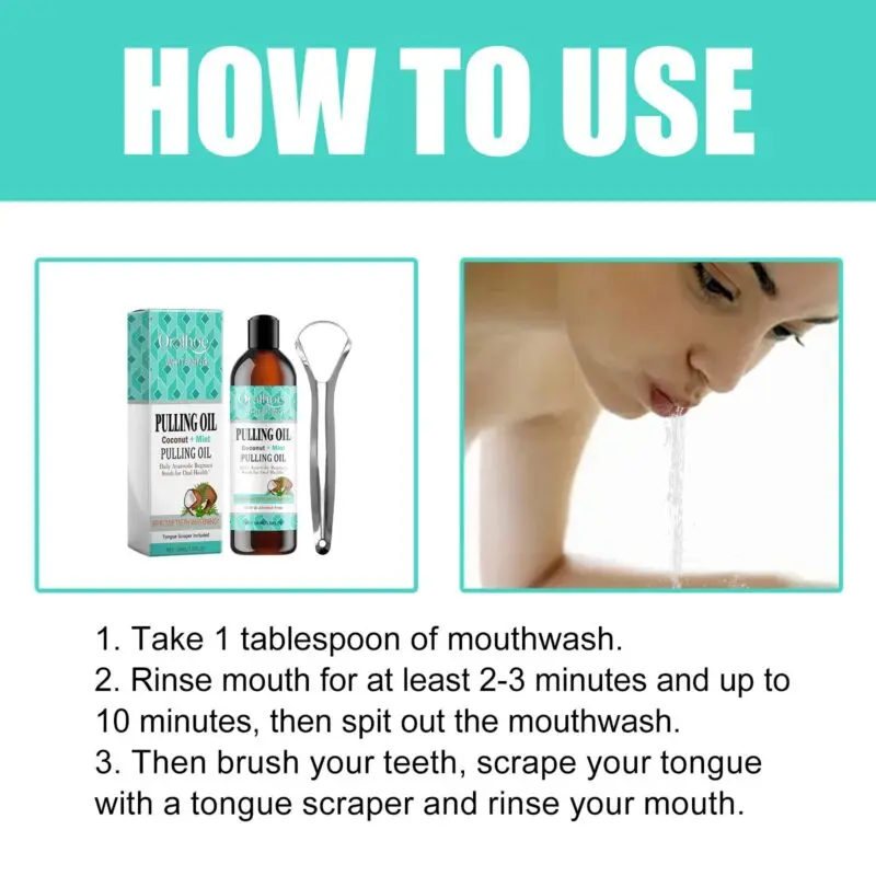Oralhoe Coconut Mint Whitening Mouthwash for Fresh Breath, Gum Care & Oral Hygiene - Image 6