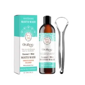 Oralhoe Coconut Mint Mouthwash for Fresh Breath and Oral Care