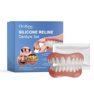 Oralhoe Silicone Resin Denture Set for Smile Enhancement and Comfort