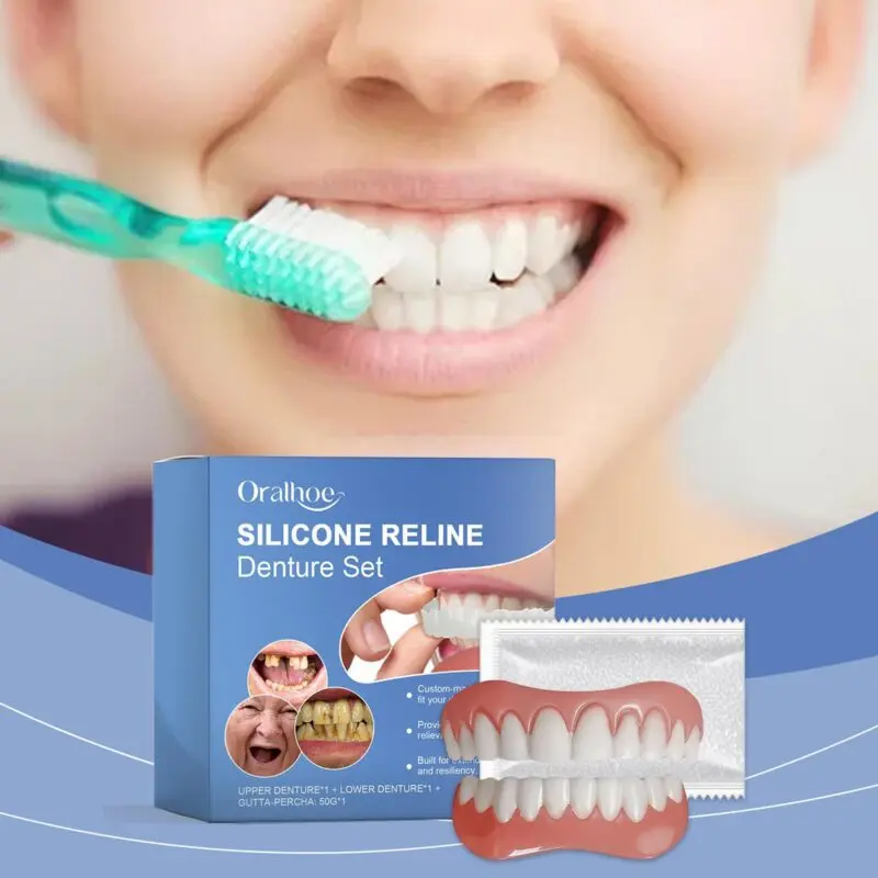 Oralhoe Silicone Resin Denture Set for Smile Enhancement and Comfort - Image 2