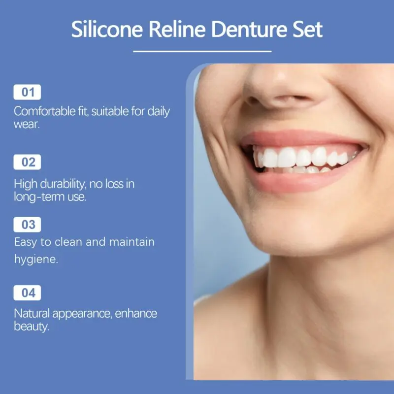 Oralhoe Silicone Resin Denture Set for Smile Enhancement and Comfort - Image 4