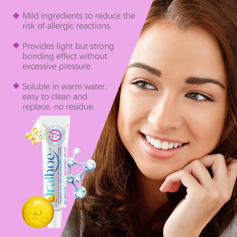 Oralhoe Denture Adhesive - Thermoplastic Comfort, Hold & Gum Care - Image 3