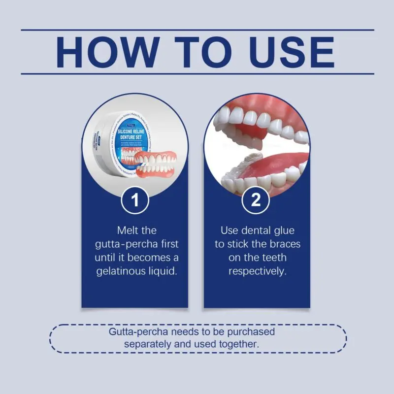 Oralhoe Denture Set - Comfortable Dental Cosmetic Kit for Smile Enhancement - Image 5