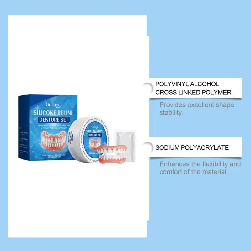 Oralhoe Cosmetic Denture Set - Smile Enhancement, Dental Care & Beauty Kit - Image 3