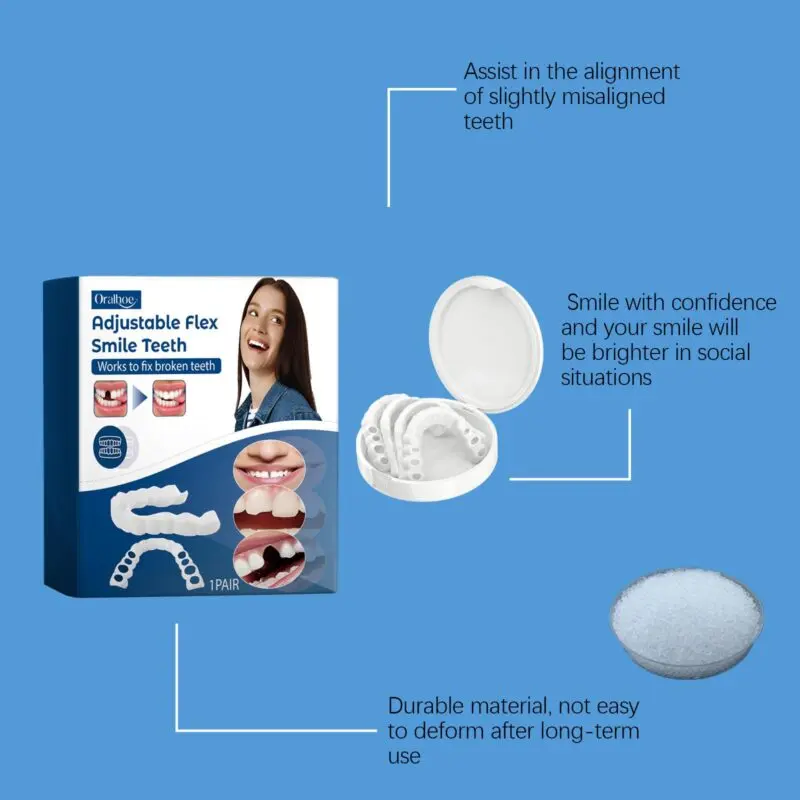 Oralhoe Adjustable Buckle Dentures - Silicone Denture Set - Image 4