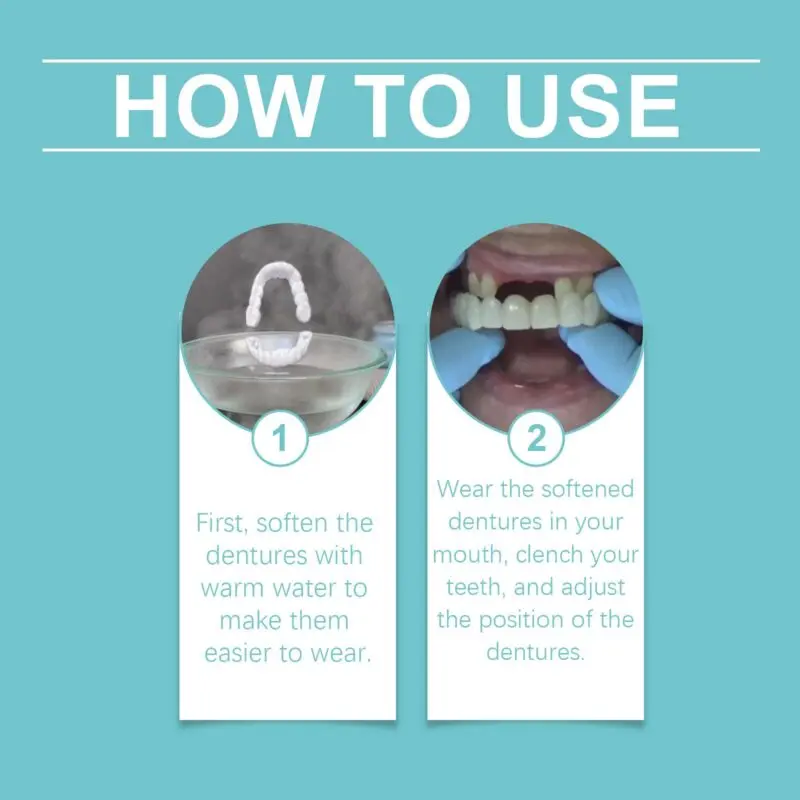 Oralhoe Adjustable Denture Set - Temporary Tooth Gap Solution - Image 6