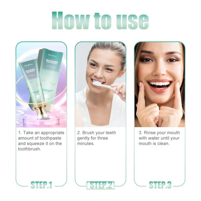 Oralhoe Nicotinamide Toothpaste: Whitening, Stain Removal & Fresh Breath - Image 6