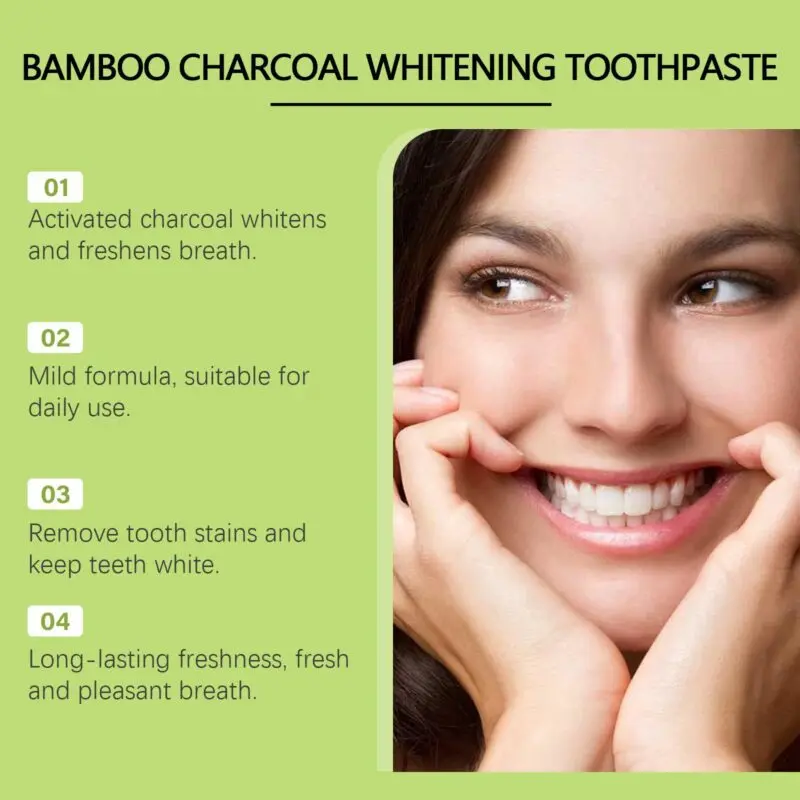 Oralhoe Bamboo Charcoal Toothpaste: Stain Removal, Whitening & Fresh Breath - Image 4