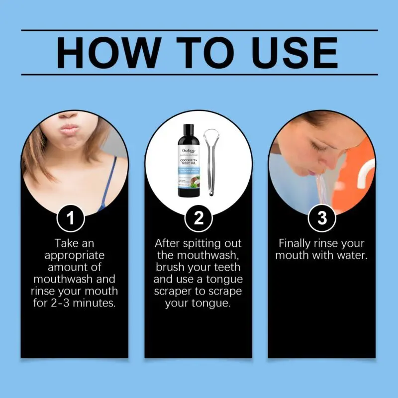 Oralhoe Coconut Mint Oil Mouthwash - Fresh Breath, Gum Care & Stain Removal - Image 6