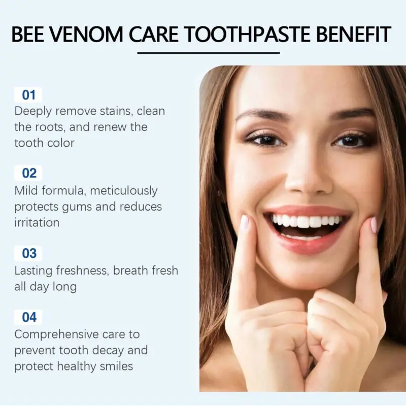 Oralhoe Bee Venom Toothpaste - Whitening, Fresh Breath, Deep Cleaning Mint - Image 3
