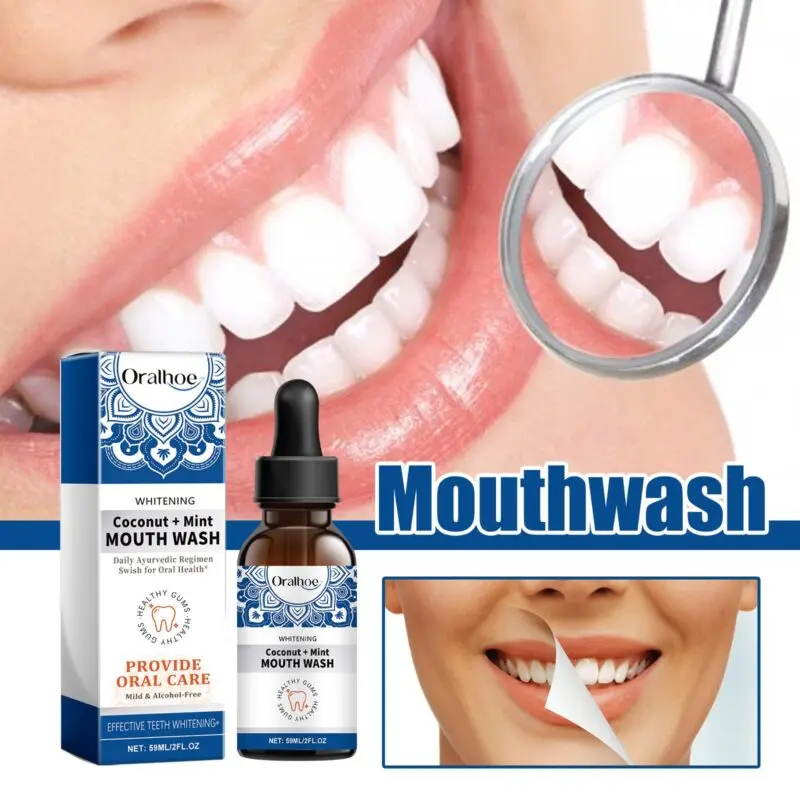 Oralhoe Coconut Mint Mouthwash - Stain Removal, Teeth Whitening & Fresh Breath - Image 4