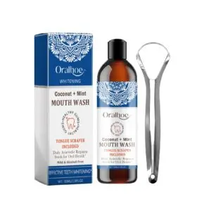 Oralhoe Coconut Mint Mouthwash - Deep Cleaning, Stain Removal & Fresh Breath