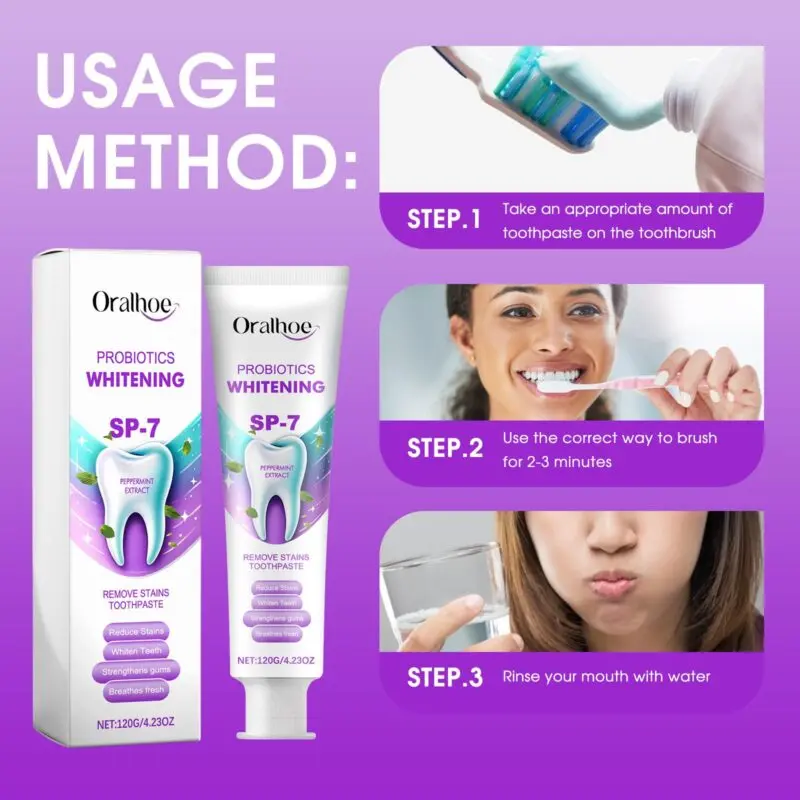 Oralhoe Probiotics Whitening Toothpaste for Stain Removal and Fresh Breath - Image 6