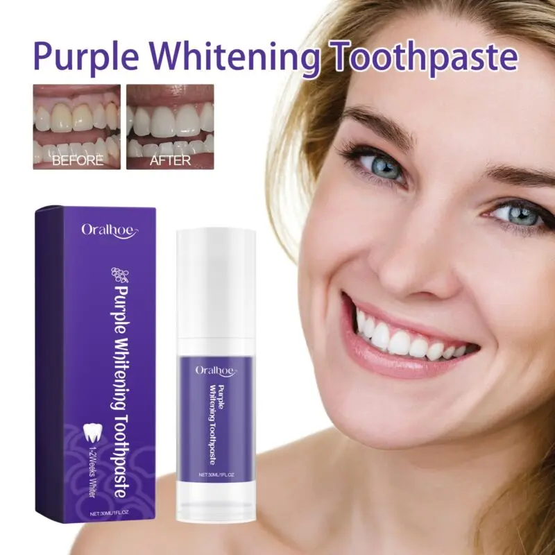 Oralhoe Purple Whitening Toothpaste - Tartar Removal & Teeth Whitening - Image 2