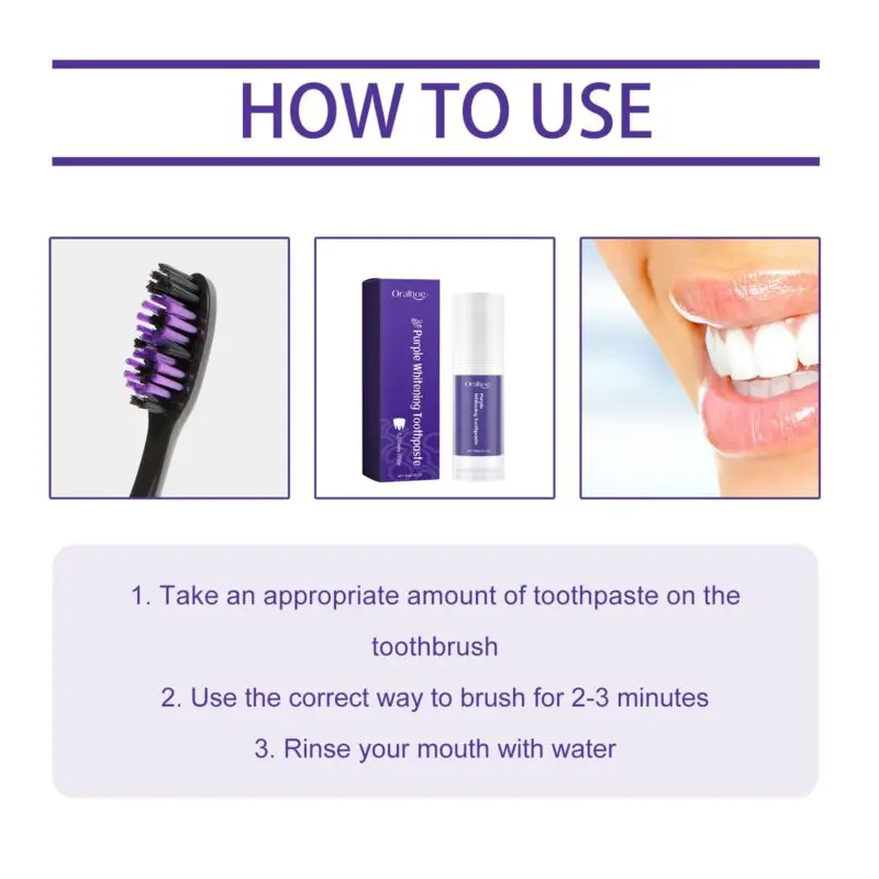 Oralhoe Purple Whitening Toothpaste - Tartar Removal & Teeth Whitening - Image 6