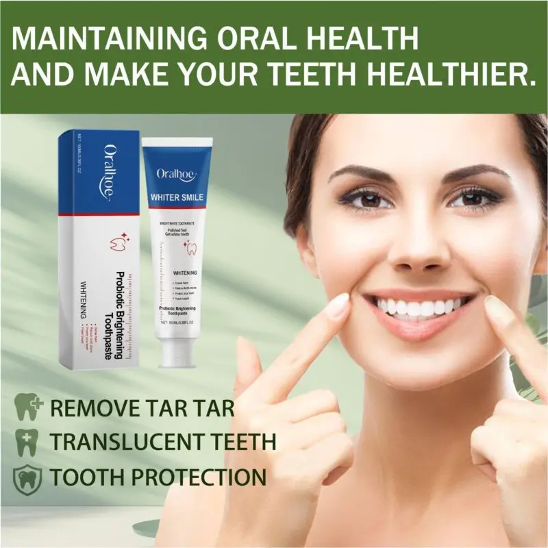 Oralhoe Enzyme Brightening Toothpaste - Stain Removal, Fresh Breath & Enamel Care - Image 4