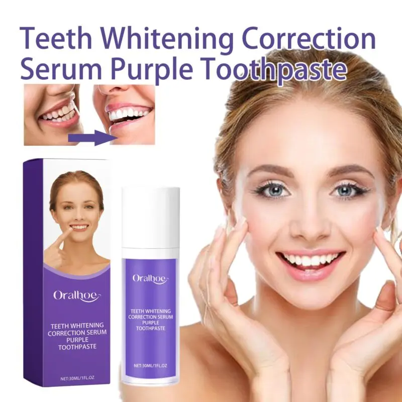 Oralhoe Purple Teeth Whitening Serum - Stain Removal & Fresh Breath - Image 2