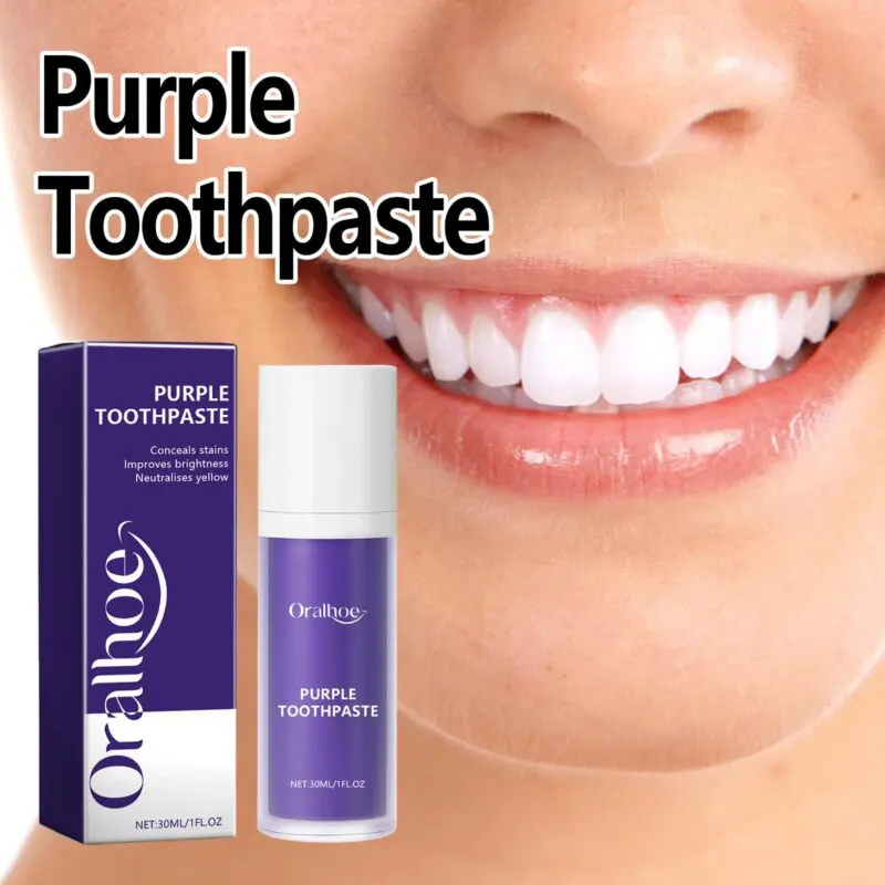 Oralhoe Purple Toothpaste - Tartar & Stain Removal, Fresh Breath - Image 2