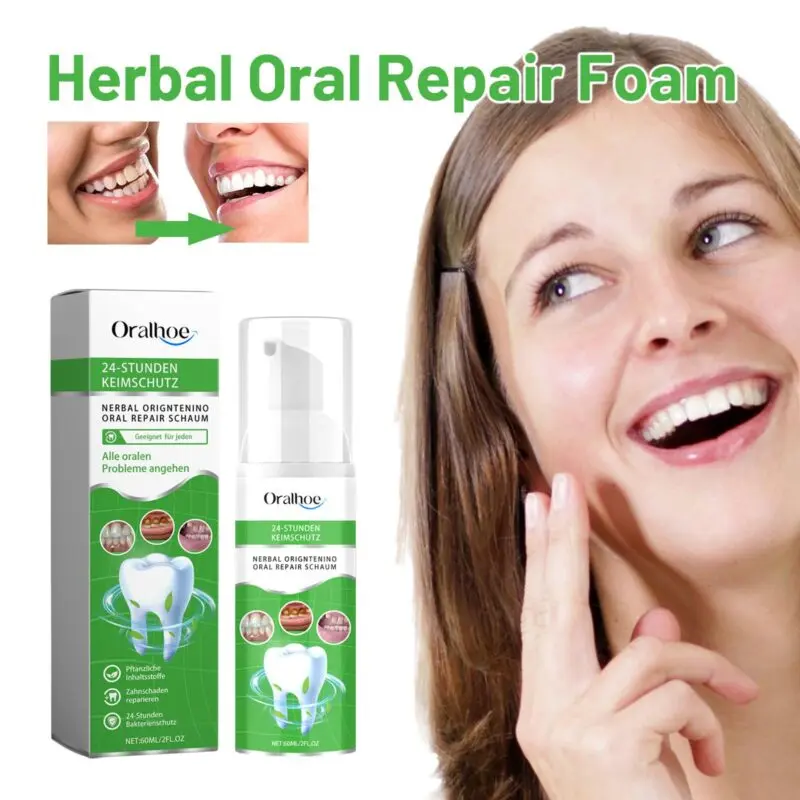 Oralhoe Herbal Oral Foam: Tartar Cleaning, Fresh Breath & Teeth Whitening - Image 2