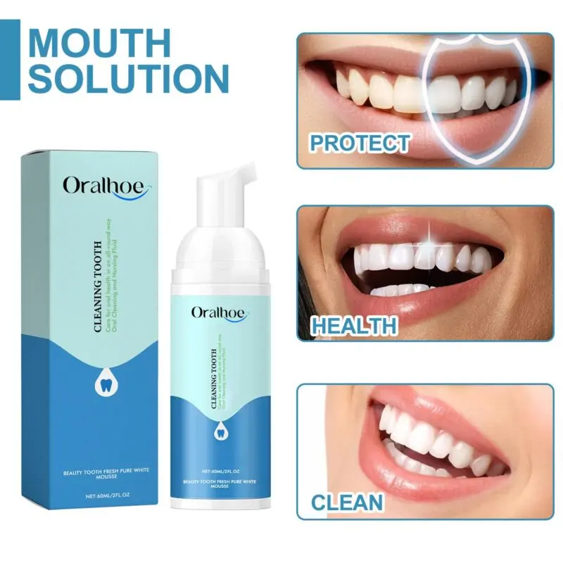 Oralhoe Beauty Tooth Mousse: Foaming Toothpaste for Bad Breath, Stain Removal, Gum Care & Whitening - Image 4