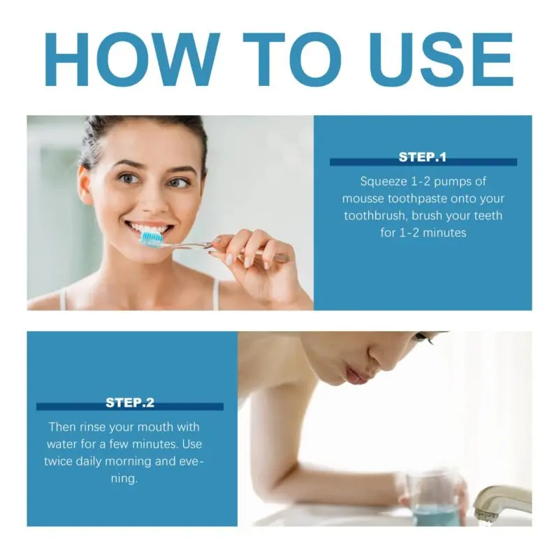 Oralhoe Beauty Tooth Mousse: Foaming Toothpaste for Bad Breath, Stain Removal, Gum Care & Whitening - Image 6