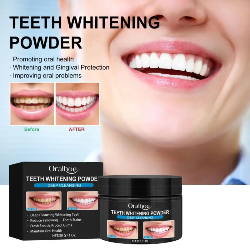 Oralhoe Teeth Whitening Powder - Stain Care & Oral Cleaning - Image 2