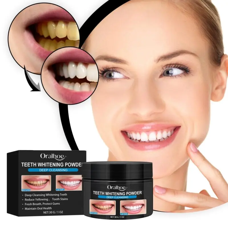 Oralhoe Teeth Whitening Powder - Stain Care & Oral Cleaning - Image 4