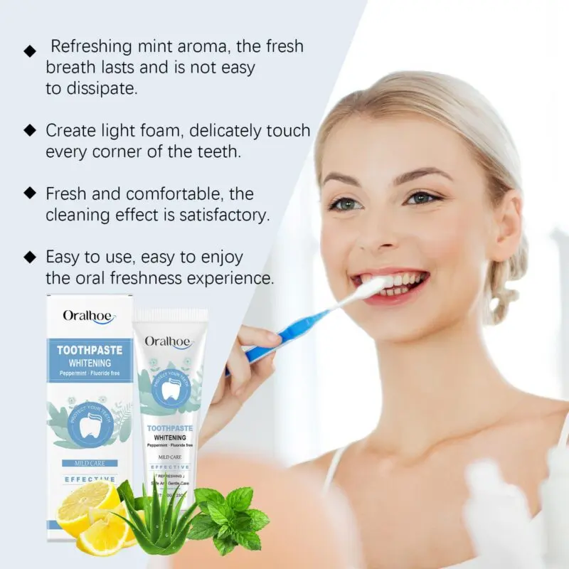 Oralhoe Mint Toothpaste: Yellow Stain Remover, Teeth Whitening & Daily Oral Care - Image 3