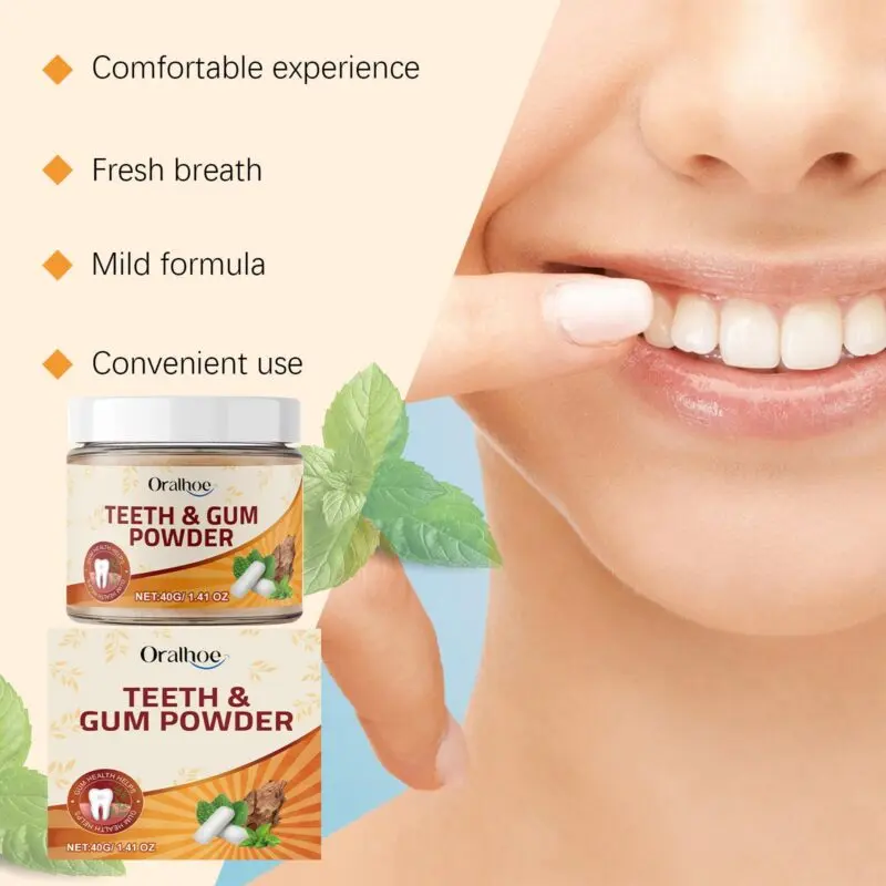 Oralhoe Herbal Gum Powder - Natural Teeth Cleaning & Fresh Breath Oral Powder - Image 3