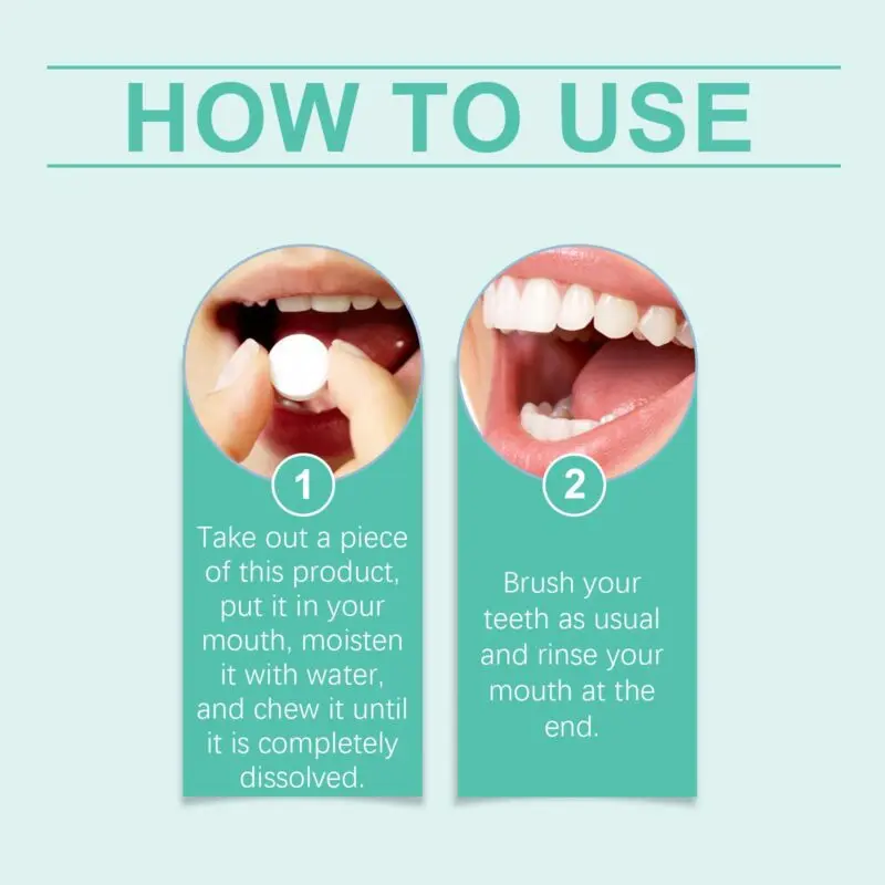 Oralhoe Mint Toothpaste Tablets: Whitening, Fresh Breath, Chewable & Portable - Image 6