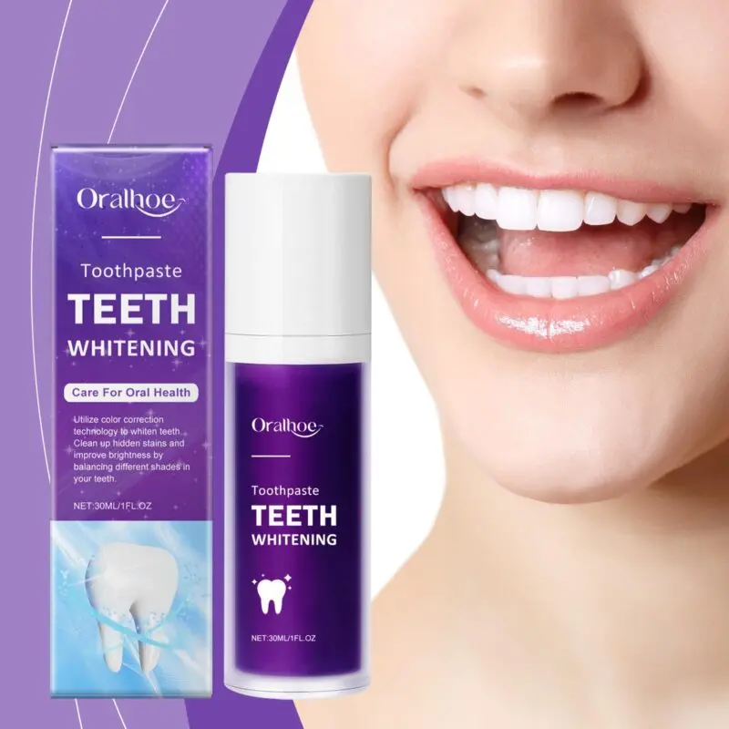 Oralhoe Purple Toothpaste: Daily Hygiene, Odor & Dirt Removal, Teeth Brightening - Image 2