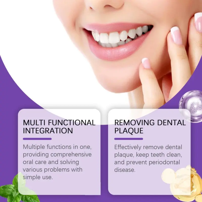 Oralhoe Purple Toothpaste: Daily Hygiene, Odor & Dirt Removal, Teeth Brightening - Image 3