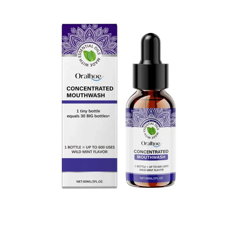 Oralhoe Mint Mouthwash for Fresh Breath, Teeth Cleaning & Gentle Care