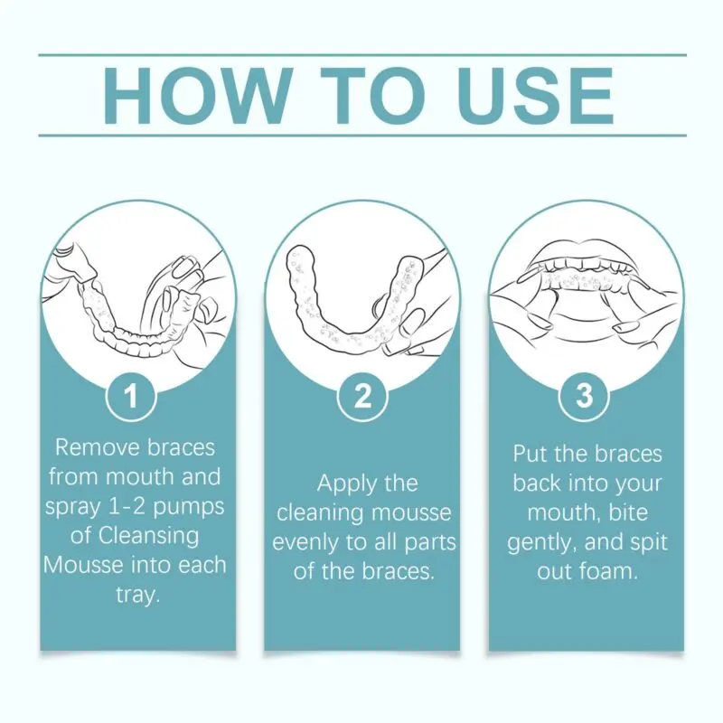 Oralhoe Braces Cleansing Mousse - Gentle Foam Cleaner for Orthodontic Appliances - Image 5
