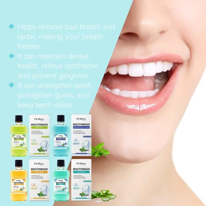 Oralhoe Daily Mouthwash - Teeth Cleaning, Odor Removal, Fresh Breath Mint - Image 3