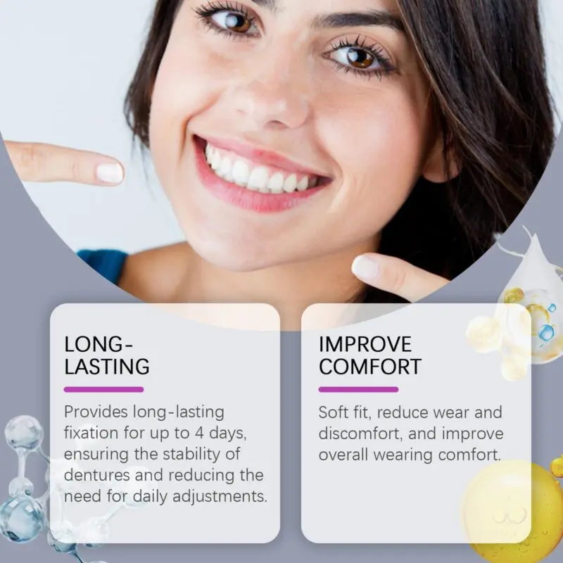 Oralhoe Denture Adhesive Cream for Loose Dentures, Comfort Care & Gum Protection - Image 3