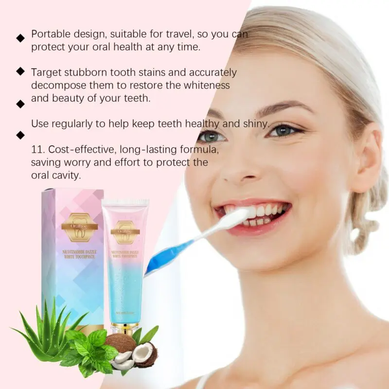 Oralhoe Niacinamide Toothpaste: Whitening, Fresh Breath, Sensitive Gums - Image 4