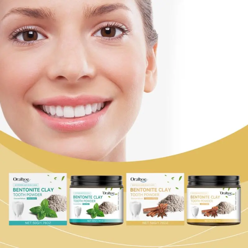 Oralhoe Volcanic Ash and Bentonite Tooth Powder for Stain Removal - Image 2