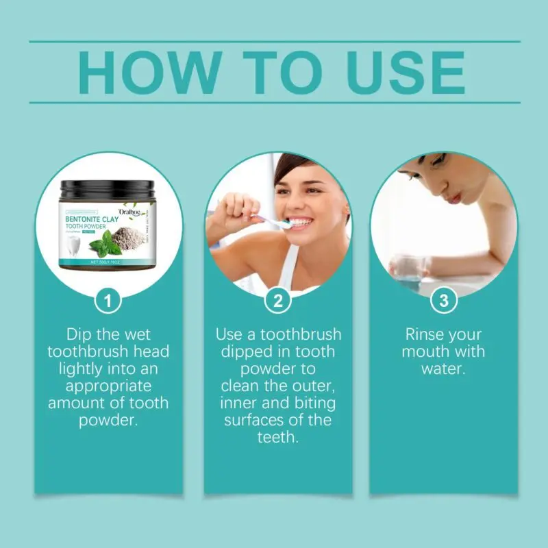 Oralhoe Volcanic Ash and Bentonite Tooth Powder for Stain Removal - Image 6