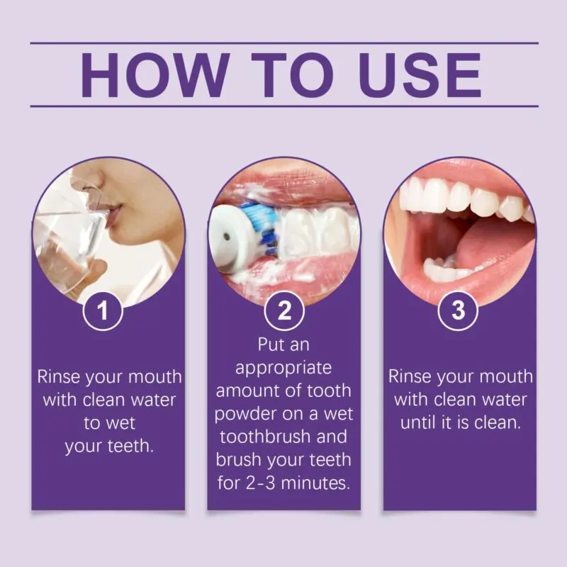 Oralhoe Purple Tooth Powder: Natural Stain Removal, Fresh Breath and Dental Care - Image 5