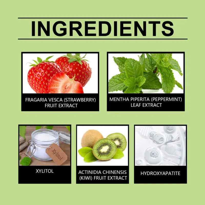 Whitening Toothpaste Tablets: Strawberry Kiwi Flavor, Stain Removal & Oral Care - Image 5