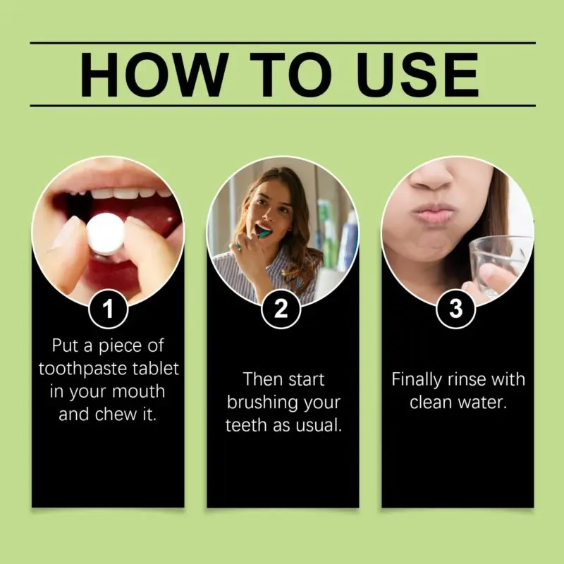Whitening Toothpaste Tablets: Strawberry Kiwi Flavor, Stain Removal & Oral Care - Image 6