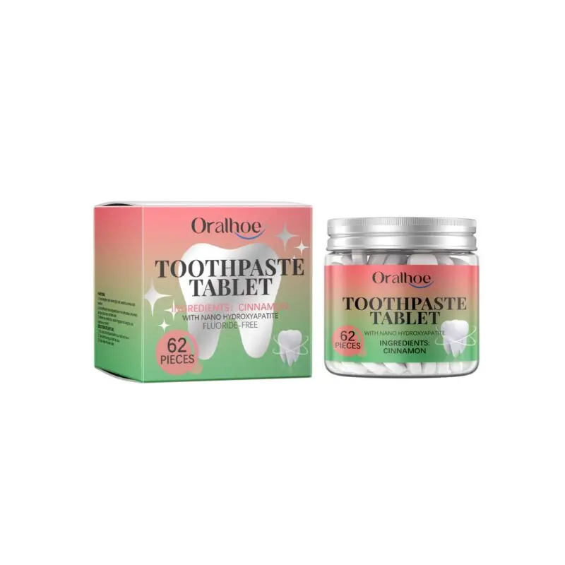 Oralhoe Cinnamon Toothpaste Tablets for Stain Removal and Oral Care