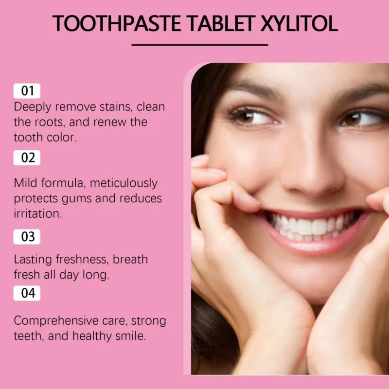 Oralhoe Bubblegum Toothpaste Tablets for Fresh Mouth & Teeth Cleaning - Image 3