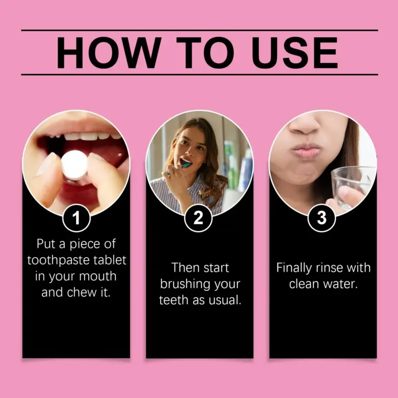 Oralhoe Bubblegum Toothpaste Tablets for Fresh Mouth & Teeth Cleaning - Image 6
